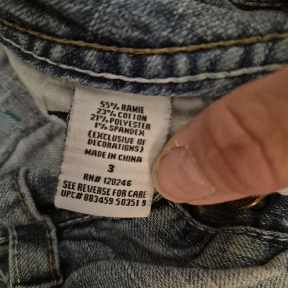 Wallflower Light Blue Distressed Jean Shorts - Picture 4 of 4